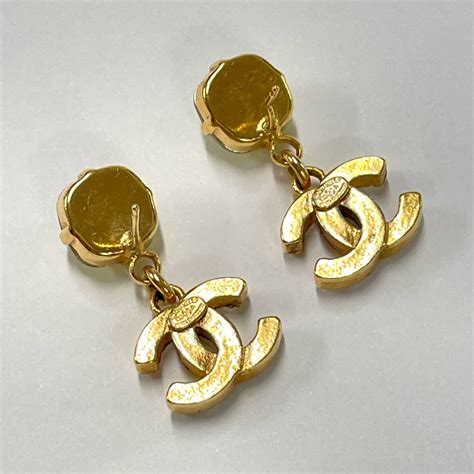 replica chanel rhinestone earrings|Chanel look alike earrings.